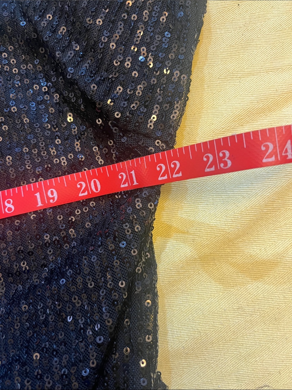 Black Long-Sleeve Sequin Shift Dress - Picture 7 of 7